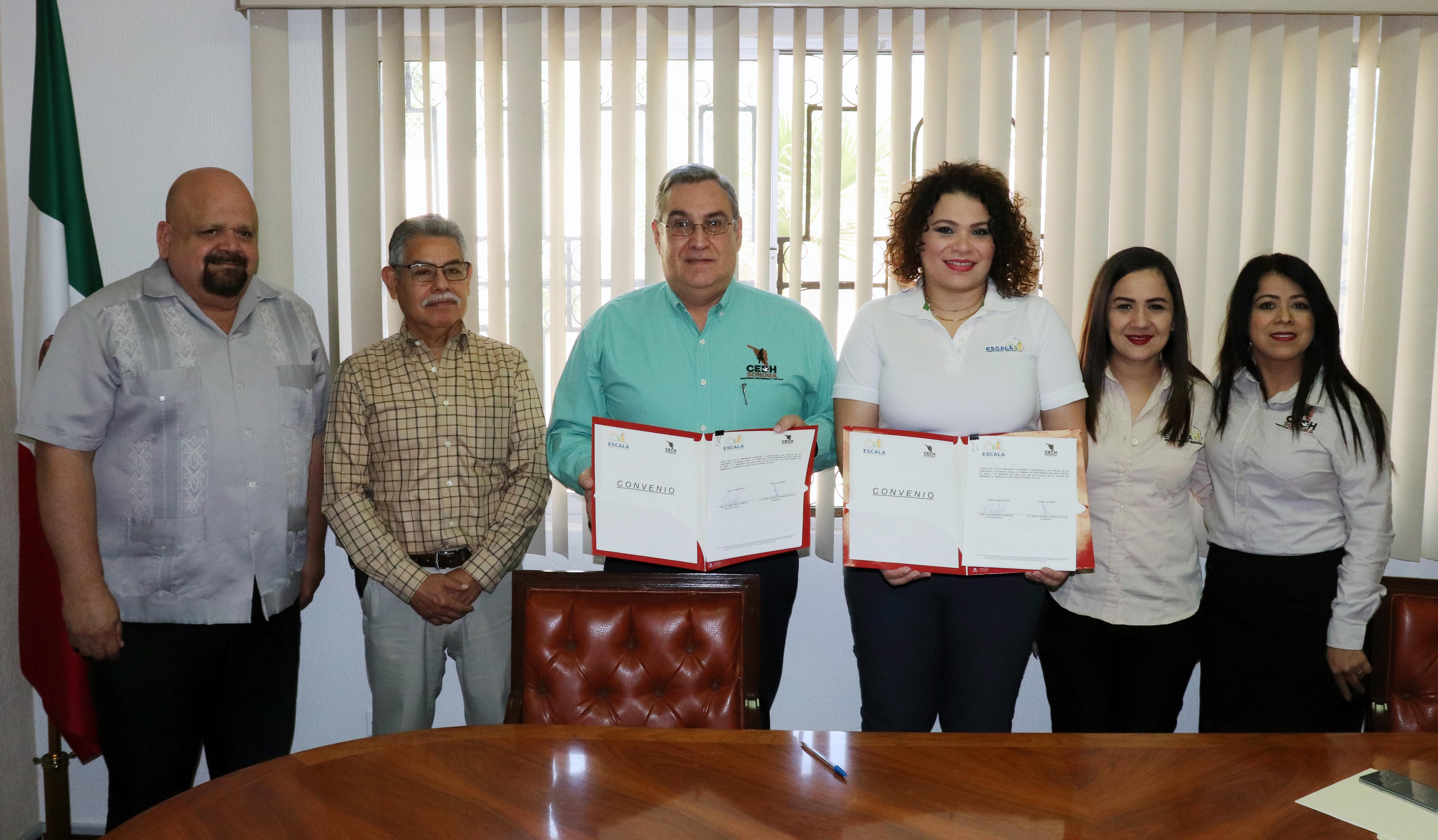 Firman convenio CEDH e Instituto Enlace